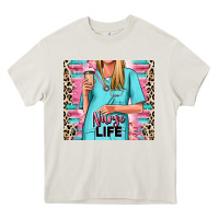 Cream nurse life blonde woman Heavy Core Tee - RanaPortraitStore