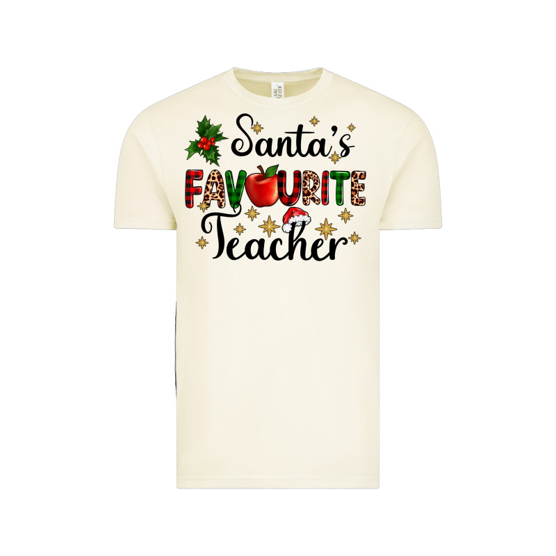 Santas Favourite Teacher Vintage Tee by AdoDesignShop | Teevron