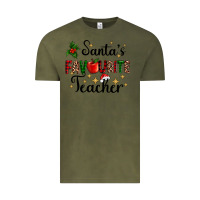 Vintage Olive santas favourite teacher Vintage Tee - AdoDesignShop