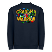 Navy grandma of a warrior Heavyweight Sweatshirt - Artiststas