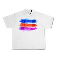 Lunar Rock Blue Orange Purple Colored Triple Brush Strokes Urban Heavy Tee - Bettercallsaul