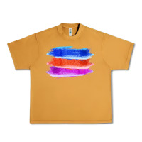 Peanut Butter Blue Orange Purple Colored Triple Brush Strokes Urban Heavy Tee - Bettercallsaul