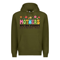 Army Green mothers are like flowers Premium Hoodie - JahusDesignShop