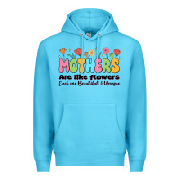 Ocean Blue mothers are like flowers Premium Hoodie - JahusDesignShop