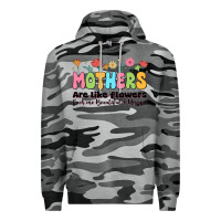 Slate Camo mothers are like flowers Premium Hoodie - JahusDesignShop