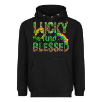 Black Lucky And Blessed St Patricks Heavyweight Hoodie - BundleAndBundleShop