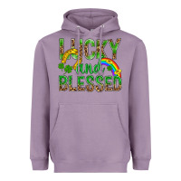 Lavender Lucky And Blessed St Patricks Heavyweight Hoodie - BundleAndBundleShop