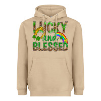Mushroom Lucky And Blessed St Patricks Heavyweight Hoodie - BundleAndBundleShop
