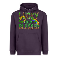 Plum Lucky And Blessed St Patricks Heavyweight Hoodie - BundleAndBundleShop