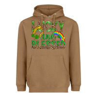 Toasted Coconut Lucky And Blessed St Patricks Heavyweight Hoodie - BundleAndBundleShop