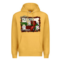 Mustard happy holidays gnomes Christmas Truck Premium Hoodie - Bettercallsaul