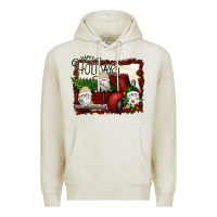 Oatmeal Heather happy holidays gnomes Christmas Truck Premium Hoodie - Bettercallsaul