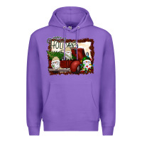 Purple happy holidays gnomes Christmas Truck Premium Hoodie - Bettercallsaul