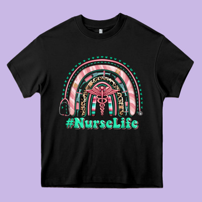 Heavy Core Tee nurse life rainbow