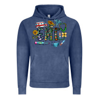 Vintage Denim emt Vintage Hoodie - CowhideDigitalArt