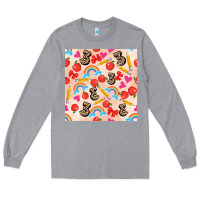 Heather Grey back to school seamless pattern 3 (3600x3600) Long Sleeve Tee - AdoDesignShop