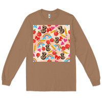 Toasted Coconut back to school seamless pattern 3 (3600x3600) Long Sleeve Tee - AdoDesignShop