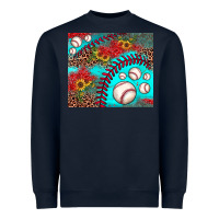 Navy baseball leopard turquoise sunflower Heavyweight Sweatshirt - JahusDesignShop