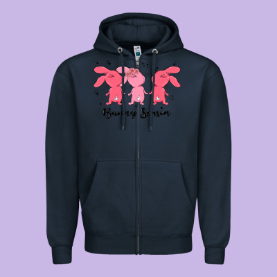 Easter Bunny Zipper Hoodie Designed By Maliassmallbusiness