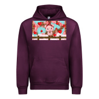 Mauve Wine cute pig Urban Hoodie - TumblerDesignByShophia