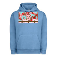 Pigment Pebble Blue cute pig Urban Hoodie - TumblerDesignByShophia