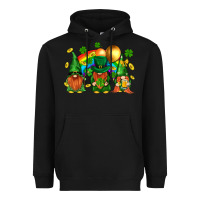 Black st. patricks  gnomies with rainbow Heavyweight Hoodie - BundleAndBundleShop