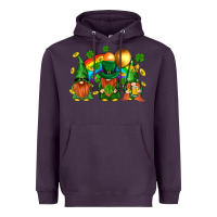 Plum st. patricks  gnomies with rainbow Heavyweight Hoodie - BundleAndBundleShop