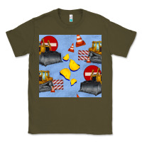 Army Green bulldozer seamles pattern Classic Tee - BundleAndBundleShop