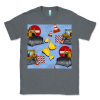 Charcoal Heather bulldozer seamles pattern Classic Tee - BundleAndBundleShop