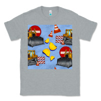 Heather Grey bulldozer seamles pattern Classic Tee - BundleAndBundleShop