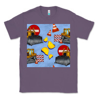Lavender bulldozer seamles pattern Classic Tee - BundleAndBundleShop