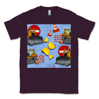 Plum bulldozer seamles pattern Classic Tee - BundleAndBundleShop