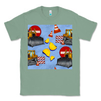 Sage bulldozer seamles pattern Classic Tee - BundleAndBundleShop