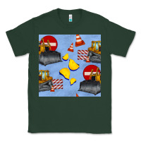 Sports Green bulldozer seamles pattern Classic Tee - BundleAndBundleShop