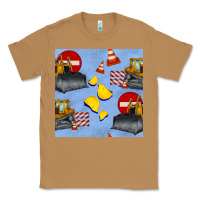 Toasted Coconut bulldozer seamles pattern Classic Tee - BundleAndBundleShop
