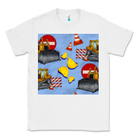 White bulldozer seamles pattern Classic Tee - BundleAndBundleShop