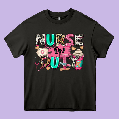 Heavy Core Tee nurse on duty