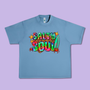 Salty Soul Urban Heavy Tee Designed By Adodesignshop