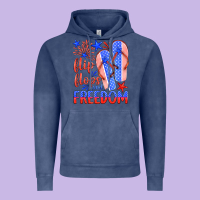 Flip Flops And Freedom Vintage Hoodie Designed By Hra Design Shop