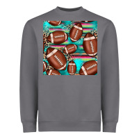 Storm football leopard turquoise seamless pattern Heavyweight Sweatshirt - JahusDesignShop