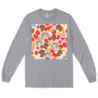 Heather Grey back to school seamless pattern 4 (3600x3600) Long Sleeve Tee - AdoDesignShop