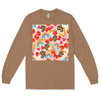 Toasted Coconut back to school seamless pattern 4 (3600x3600) Long Sleeve Tee - AdoDesignShop