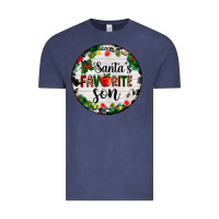 Vintage Denim christmas  cookie and light santas favorite   son Vintage Tee - AdoDesignShop
