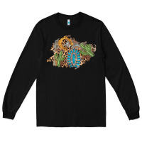 Black horseshoe leopard gemstone cactus patch Long Sleeve Tee - AdoDesignShop