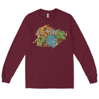 Burgundy horseshoe leopard gemstone cactus patch Long Sleeve Tee - AdoDesignShop