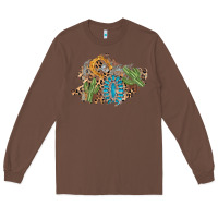 Chestnut horseshoe leopard gemstone cactus patch Long Sleeve Tee - AdoDesignShop