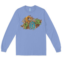 Colony Blue horseshoe leopard gemstone cactus patch Long Sleeve Tee - AdoDesignShop