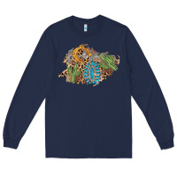Navy horseshoe leopard gemstone cactus patch Long Sleeve Tee - AdoDesignShop