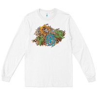 White horseshoe leopard gemstone cactus patch Long Sleeve Tee - AdoDesignShop