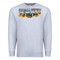 Heather Grey small town big spirit Premium Sweatshirt - BundleAndBundleShop